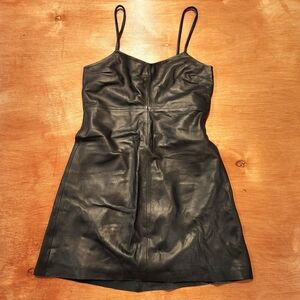 Reformation Sheep Leather Mini Dress